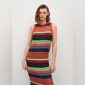 Mango Crochet Rec Knit Dress size 8